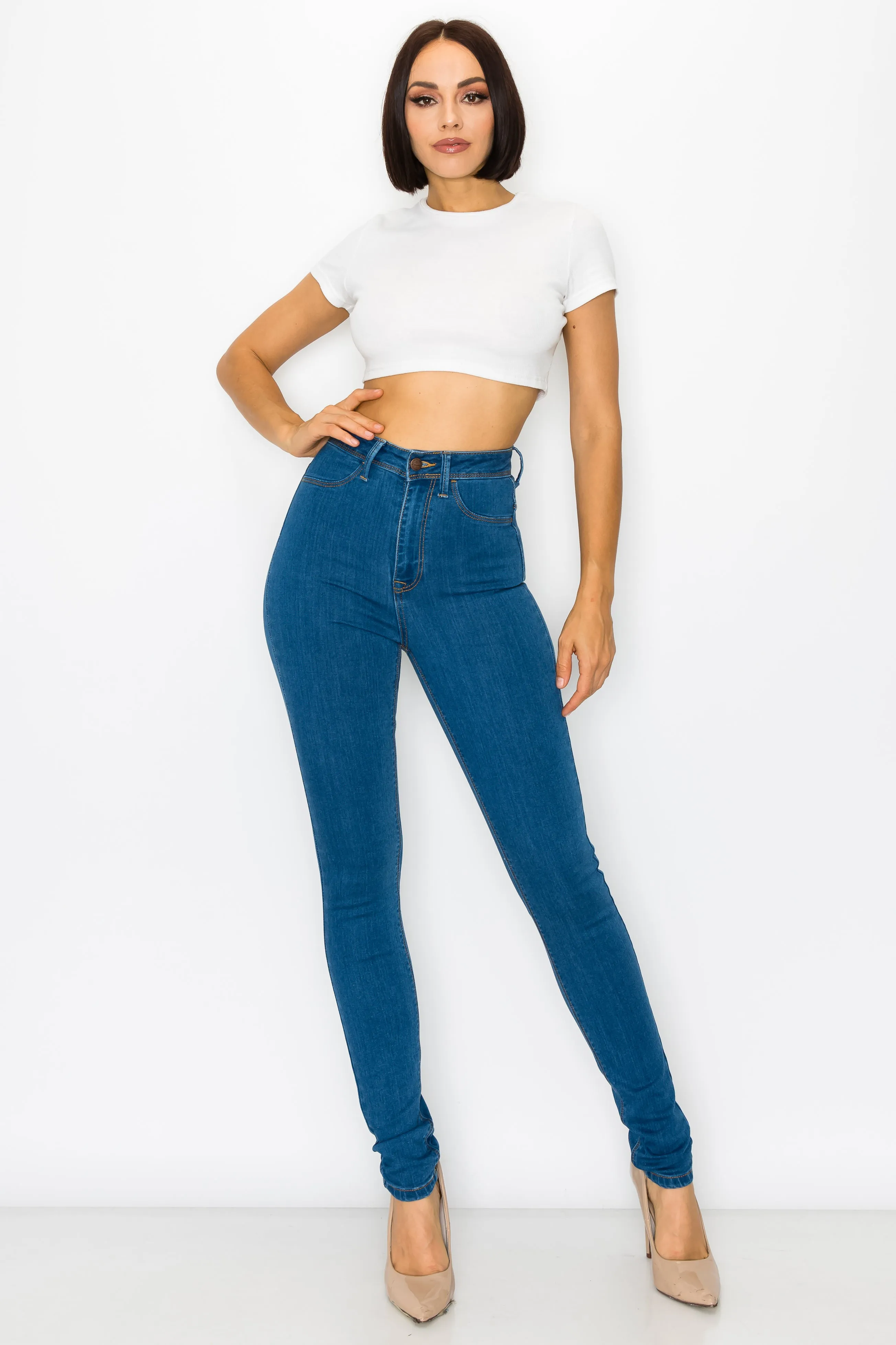 4263 Women's Super High Waisted Skinny Jeans