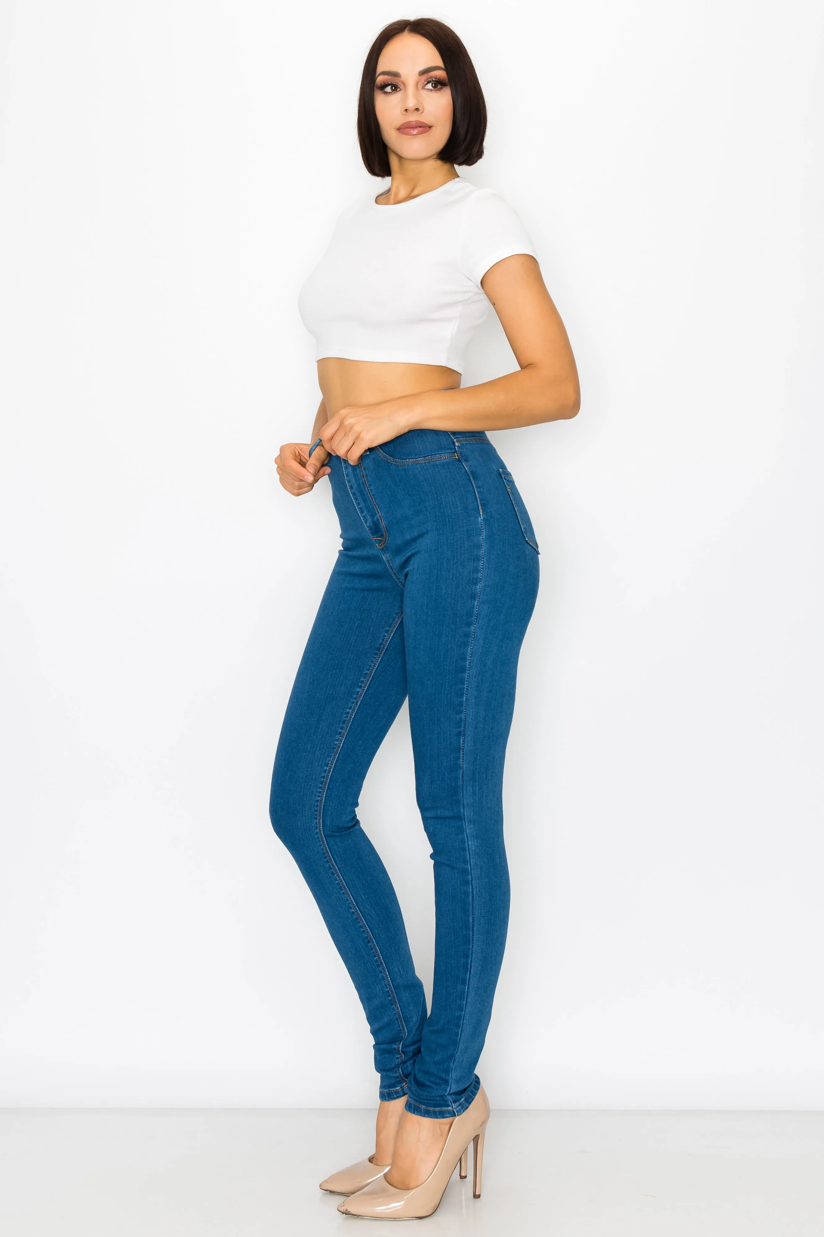 4263 Women's Super High Waisted Skinny Jeans