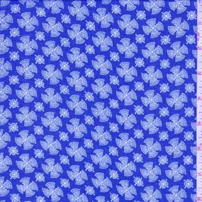 Berry Blue Fan Medallion Georgette Fabric