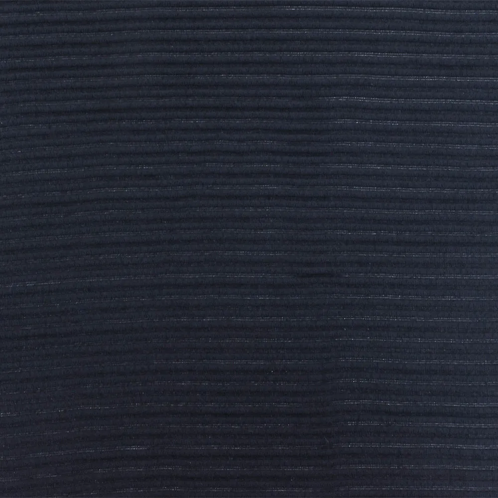 Black Blue 3D Stripe Stretch Semi-Sheer Knit Fabric