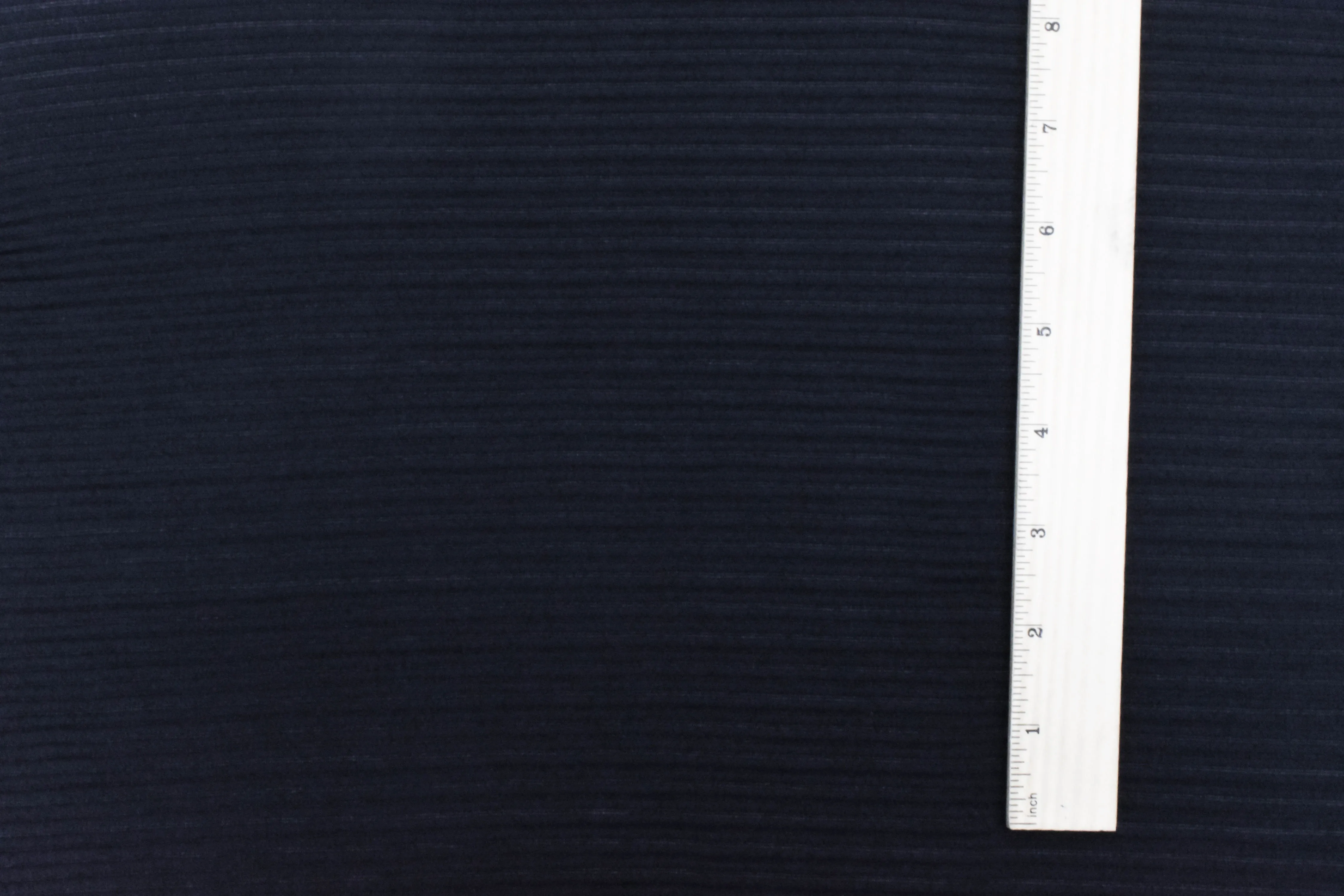 Black Blue 3D Stripe Stretch Semi-Sheer Knit Fabric