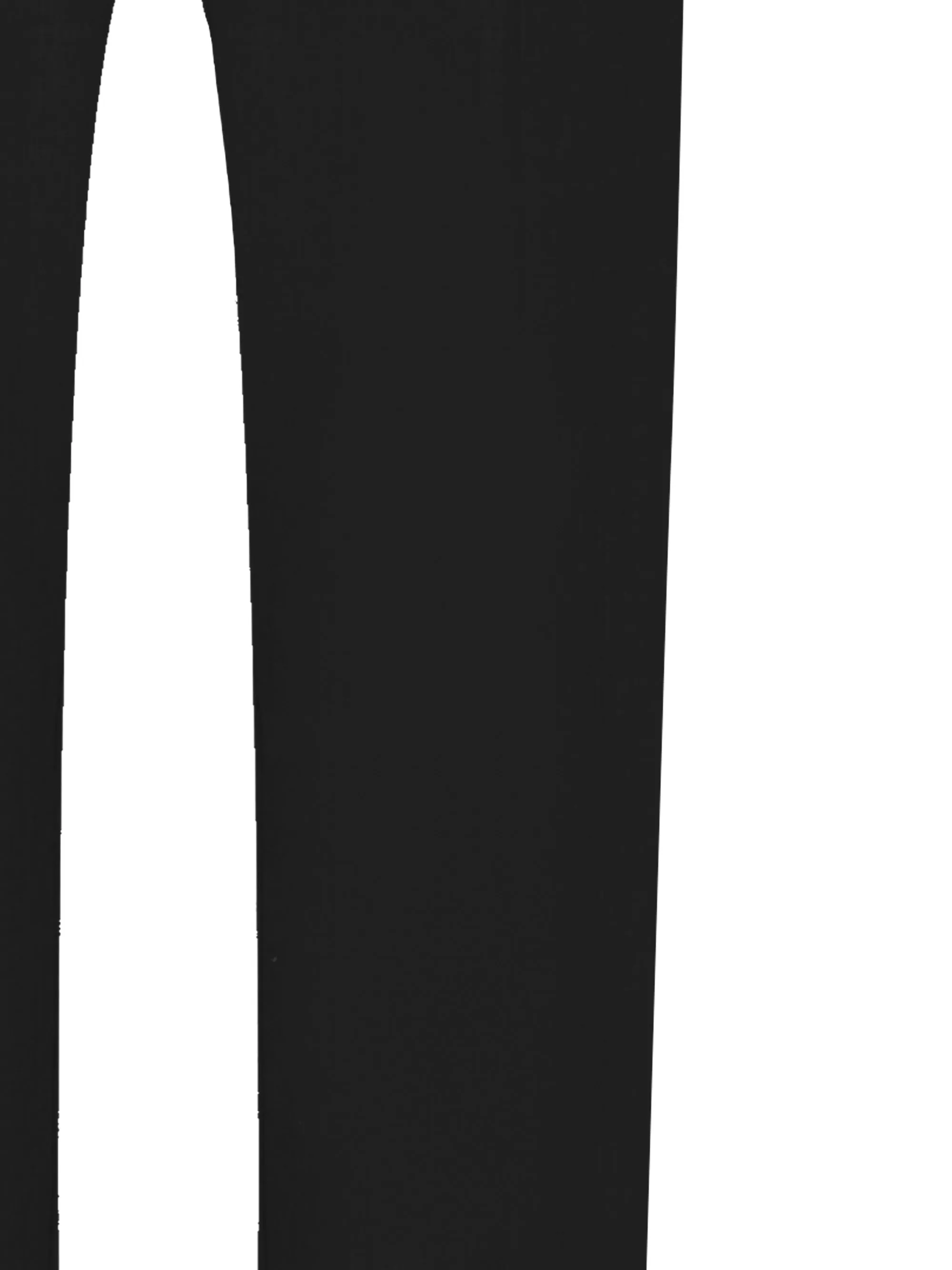 Black Wool Blend Trousers with Slits