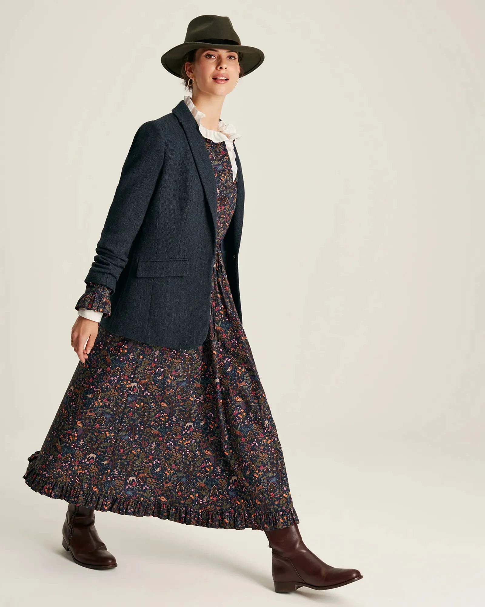 Bramble Blazer - Navy Tweed