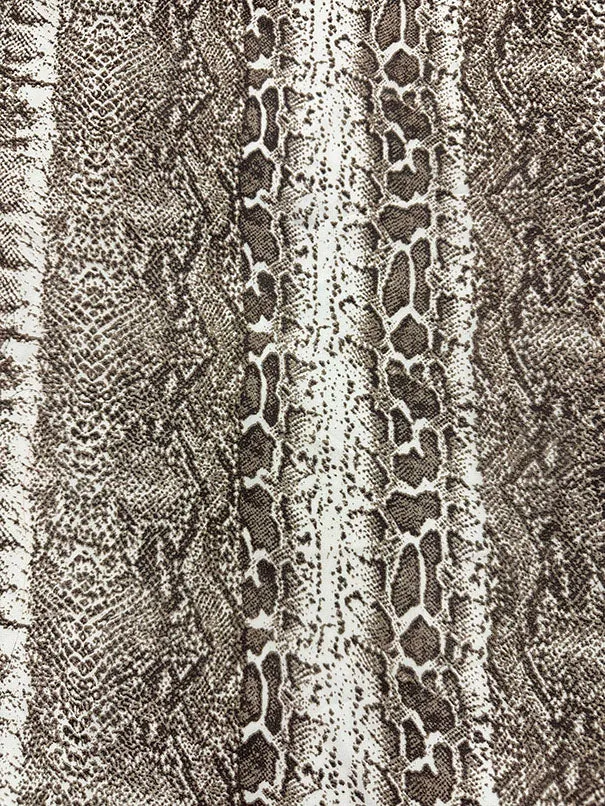 Brown Snakeskin Print Poly Chiffon Fabric