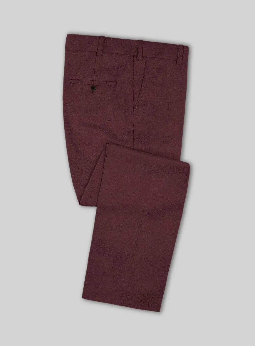 Burgundy Wool Pants