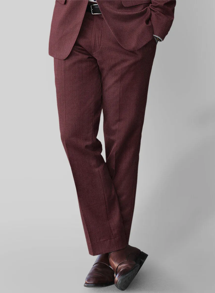 Burgundy Wool Pants