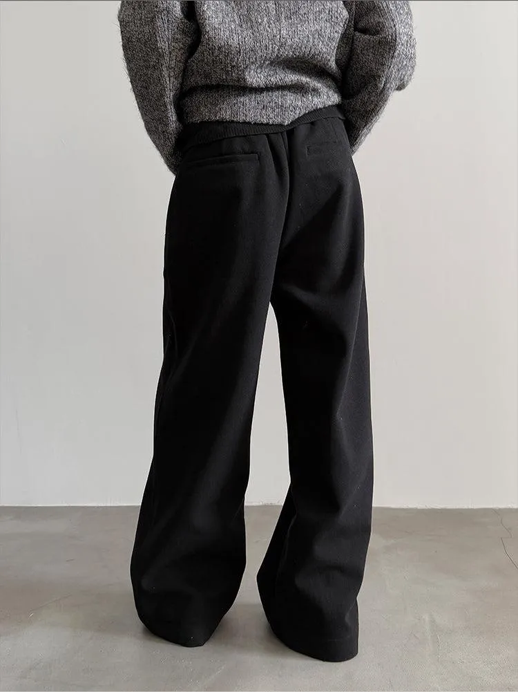 Chicmy- Wide-Leg Woolen Pants