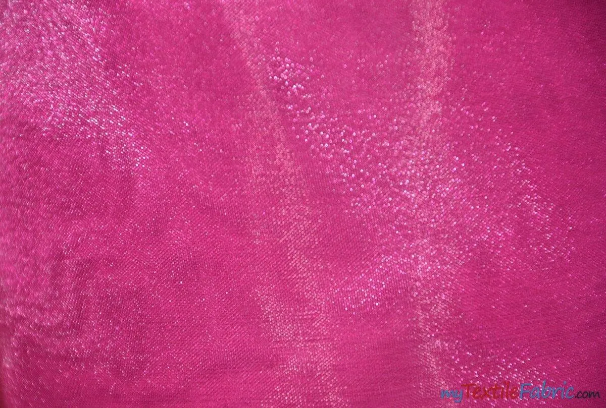 Crystal Organza Fabric | Sparkle Sheer Organza | 60" Wide | Continuous Yards | Multiple Colors |