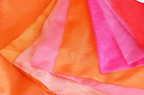 Crystal Organza Fabric | Sparkle Sheer Organza | 60" Wide | Continuous Yards | Multiple Colors |