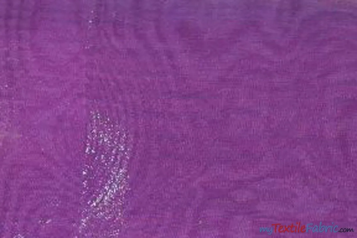 Crystal Organza Fabric | Sparkle Sheer Organza | 60" Wide | Continuous Yards | Multiple Colors |