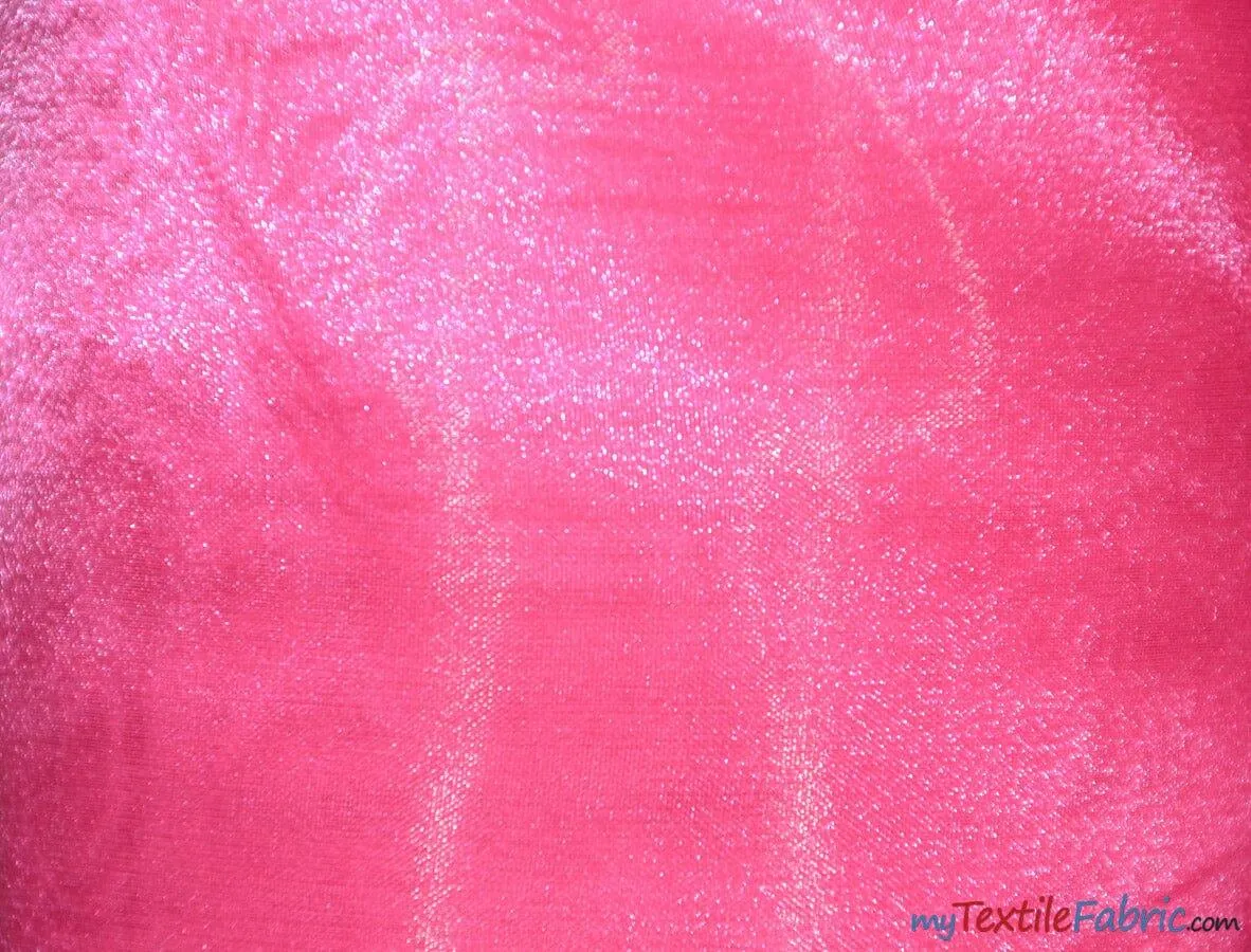 Crystal Organza Fabric | Sparkle Sheer Organza | 60" Wide | Continuous Yards | Multiple Colors |