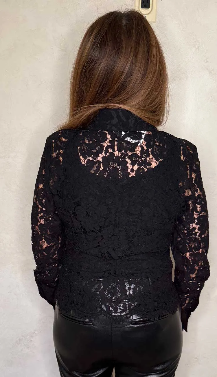 Delania Lace Blouse Black