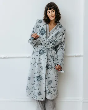 Fleece Burnout Celestial Sky Dressing Gown