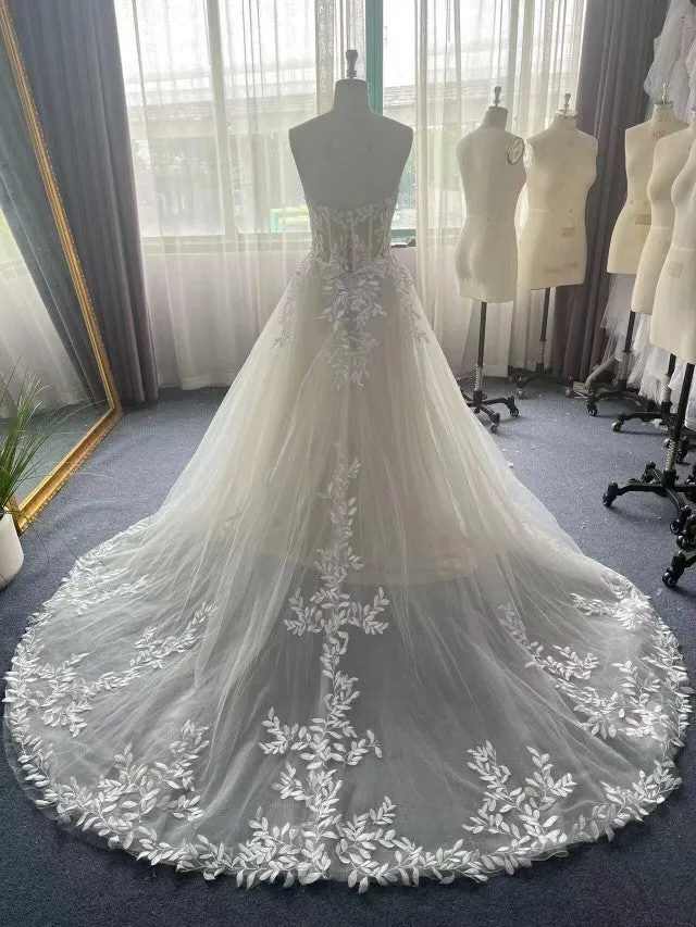 Glitter Tulle/Applique Wedding Gown All Sizes/Colors