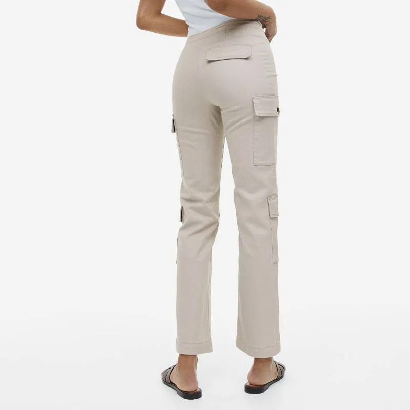 H&M cotton trousers, cream