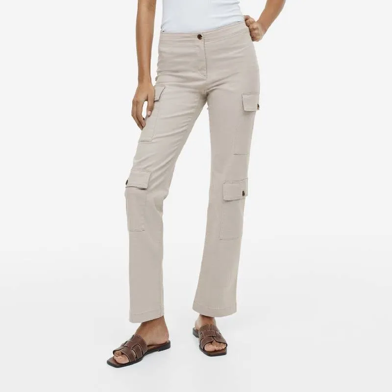 H&M cotton trousers, cream