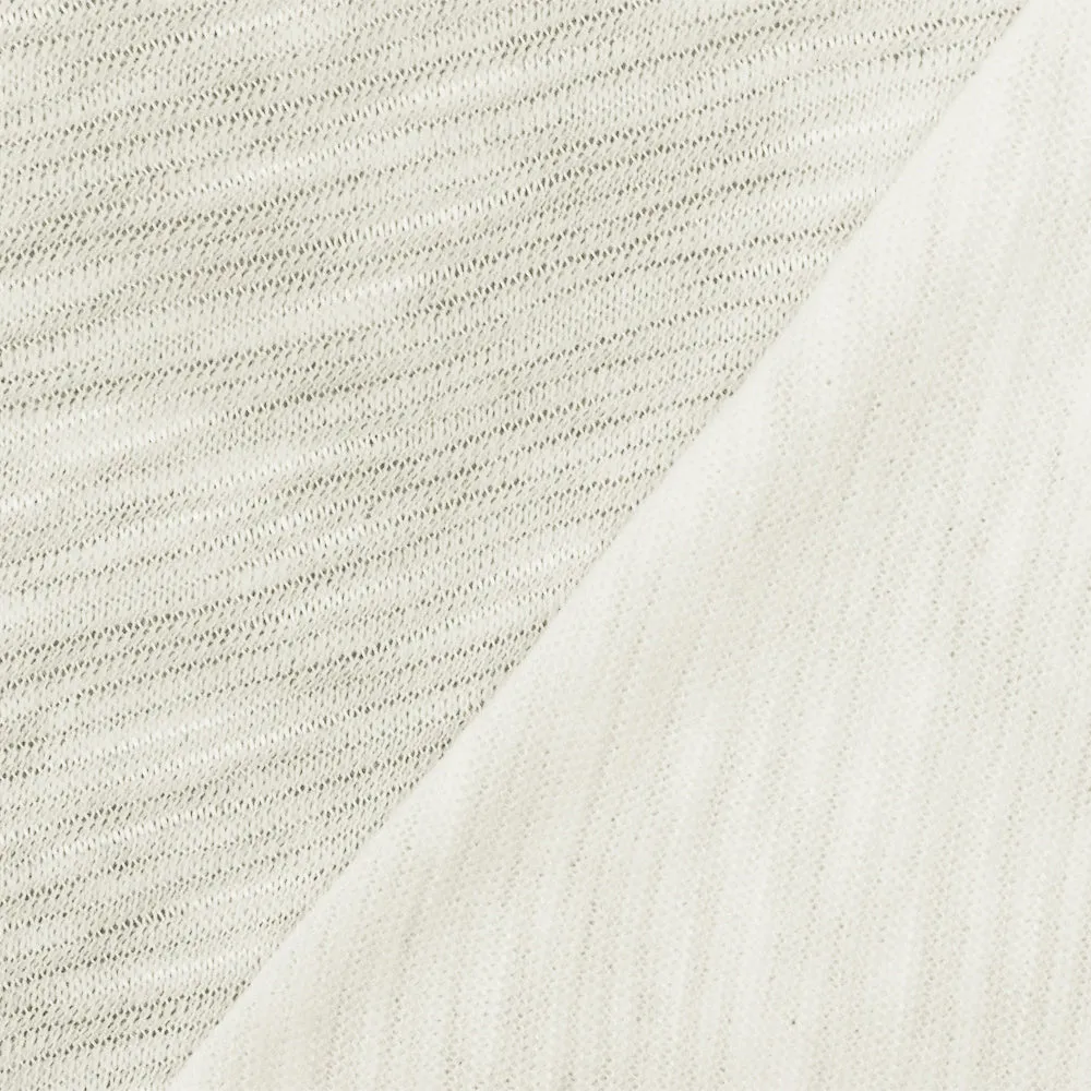 Ivory Slub Stretch Spandex Rayon Jersey Knit Fabric