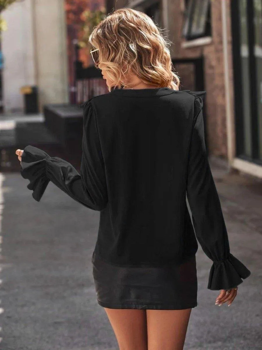 Layla Ruffled Flounce Sleeve Blouse