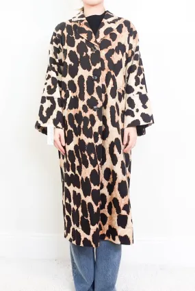 Leopard-print Long Line Coat RRP £350