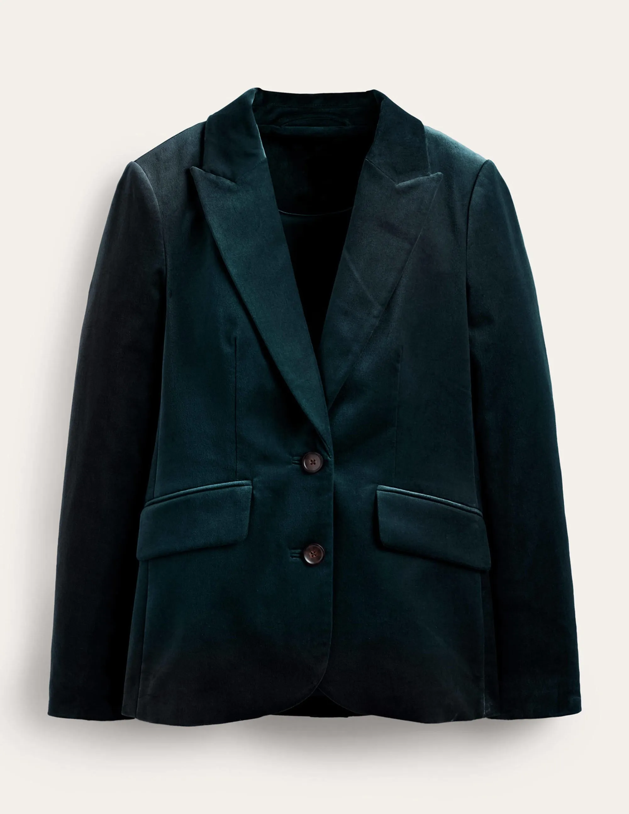 Marylebone Velvet Blazer-Trekking Green