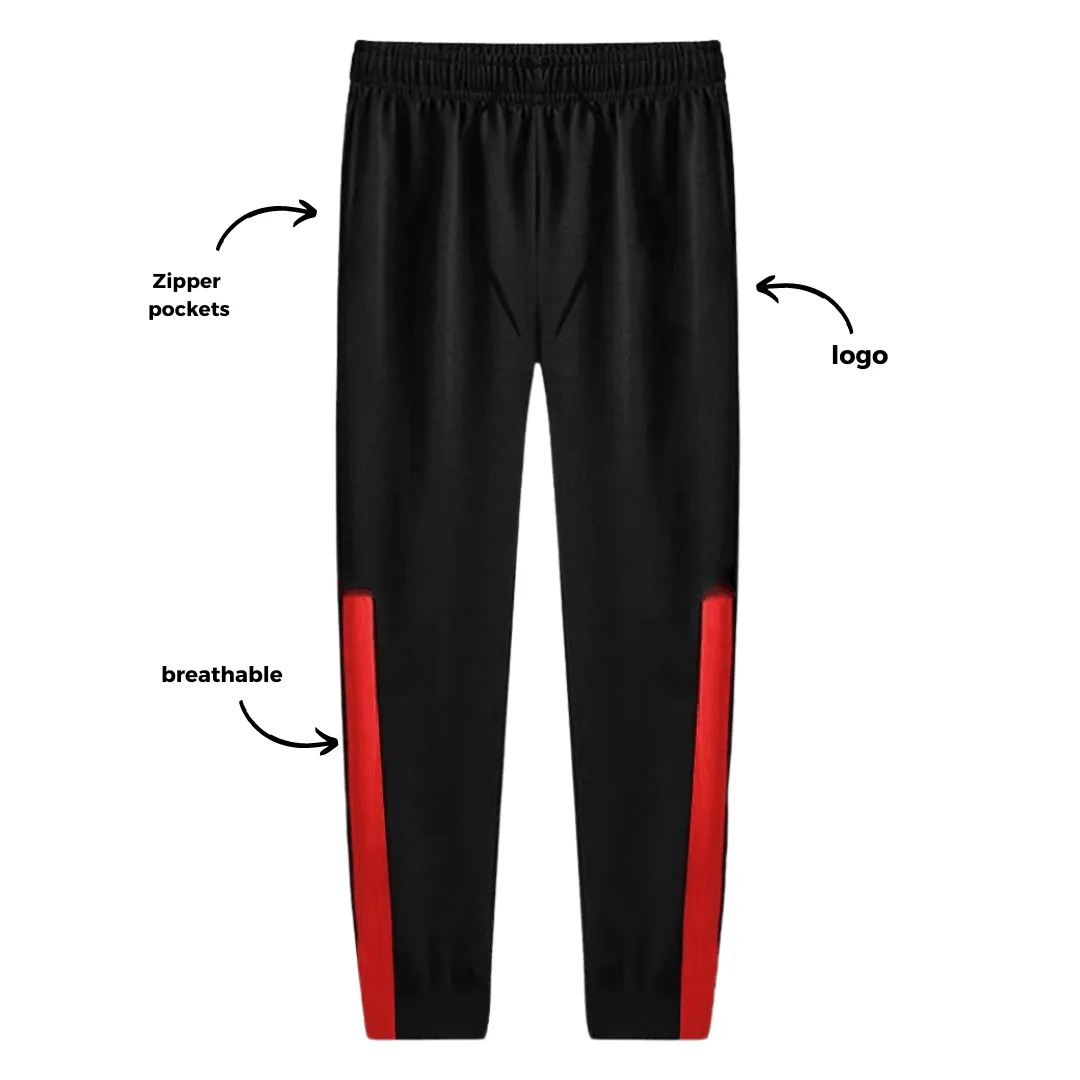 Max Zipper Premium Fitted Trouser (Black)