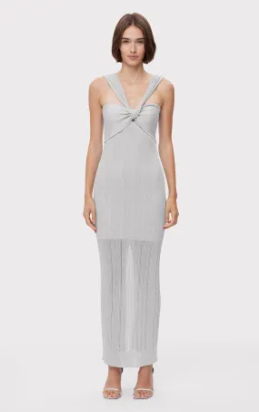 METALLIC TEXTURED RIB GOWN