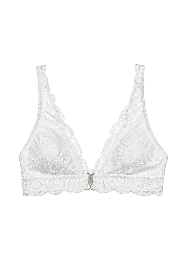 MIA Wireless Off White Lace Bralettes in Triangle Cup