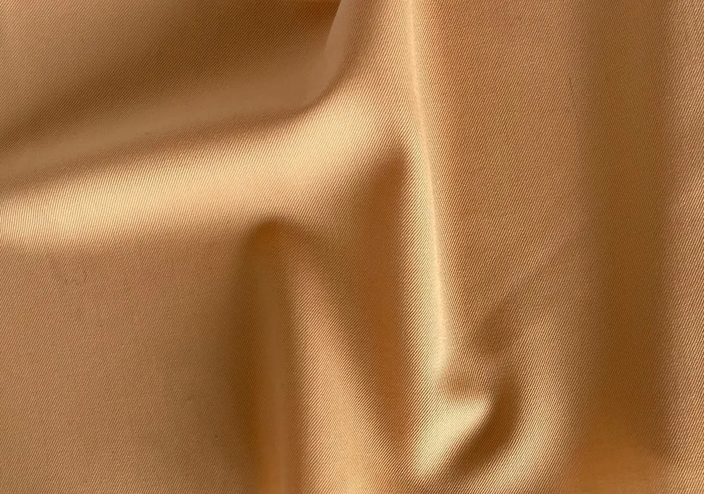 Mid-Weight Honeyed Apricot Wool Gabardine (Made in USA)