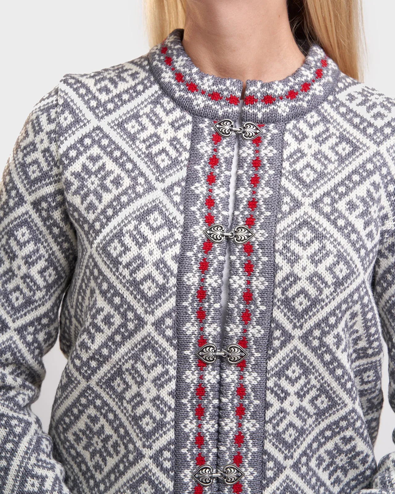 Muhu woolen pattern cardigan