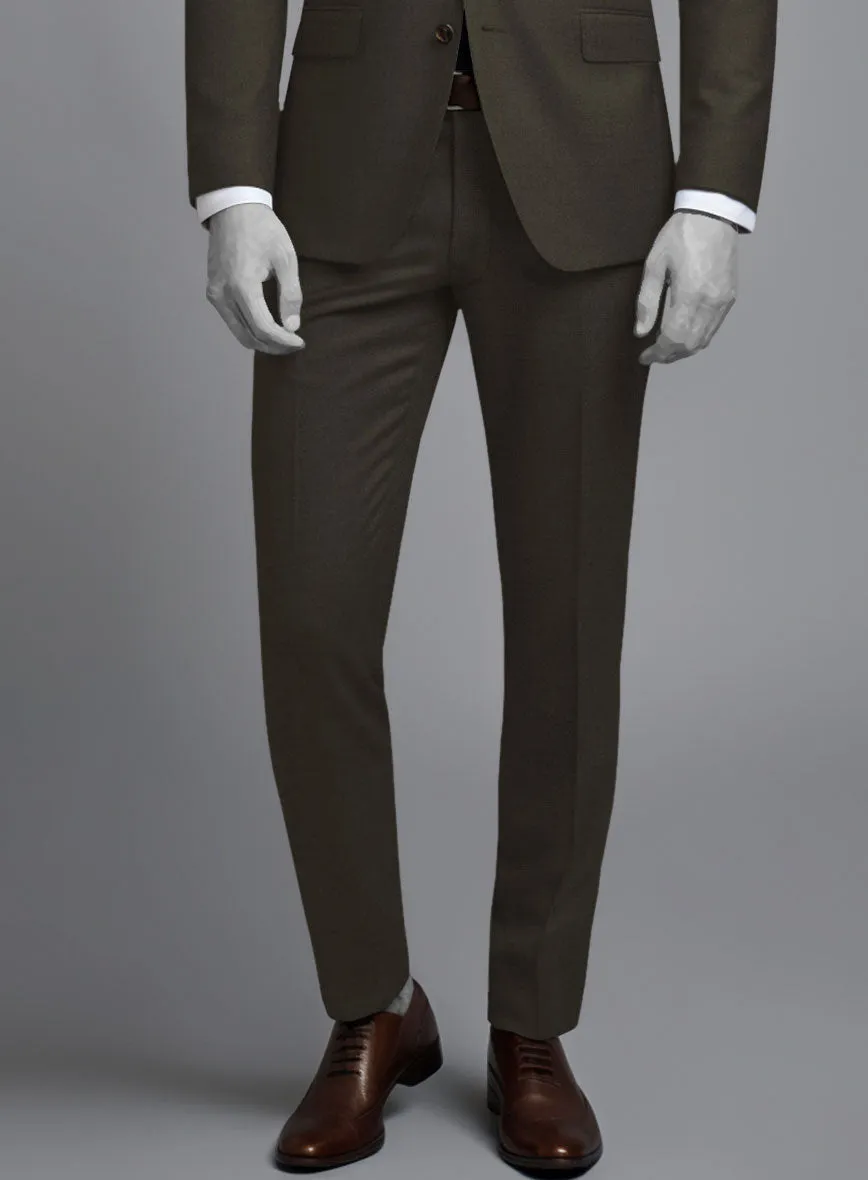 Napolean Stretch Dark Brown Wool Pants