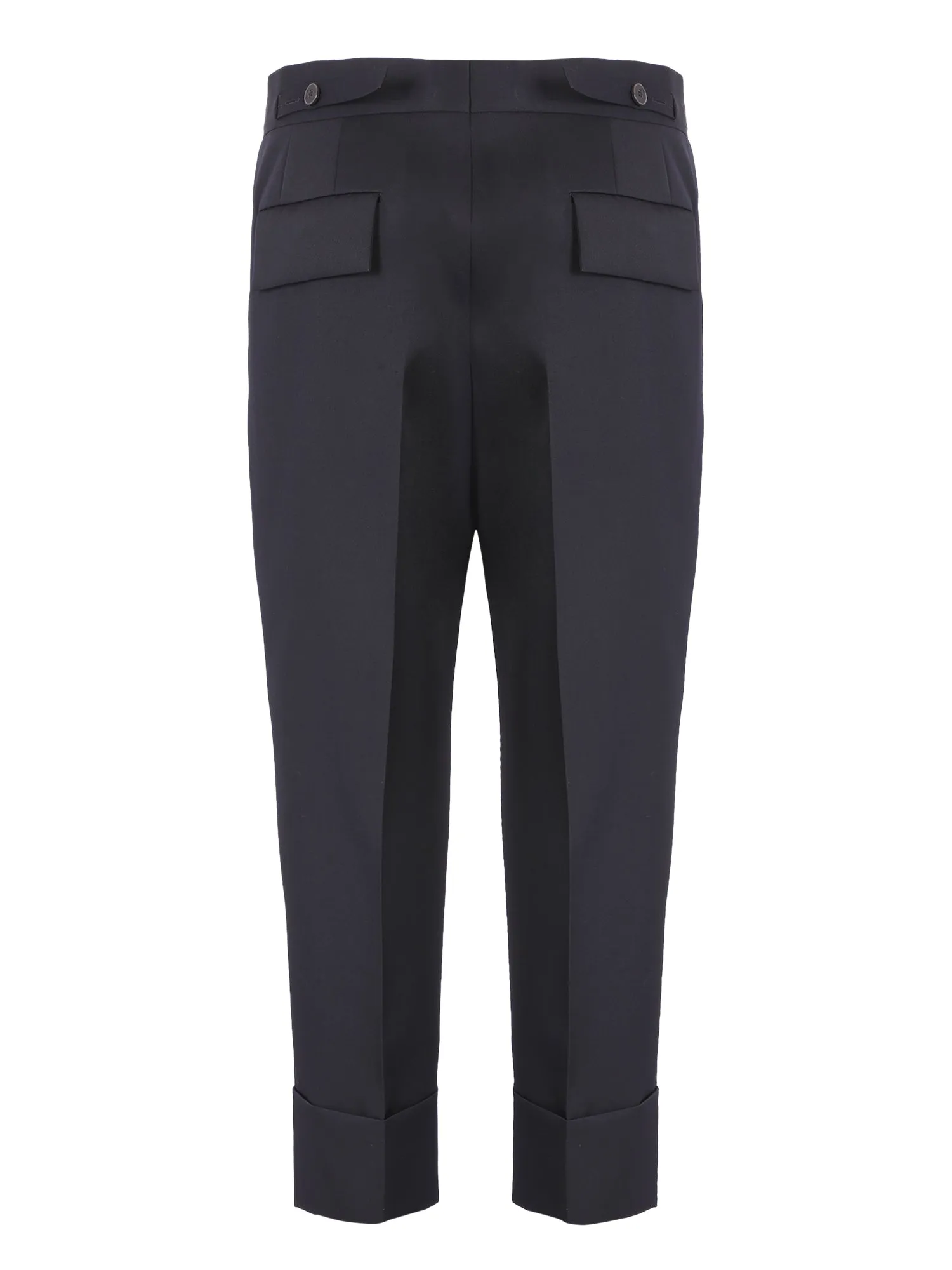 Pleat cropped trousers