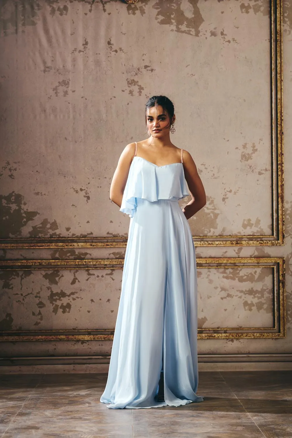 Powder Blue Layered Gown