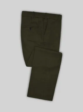 Reda Dark Green Wool Pants