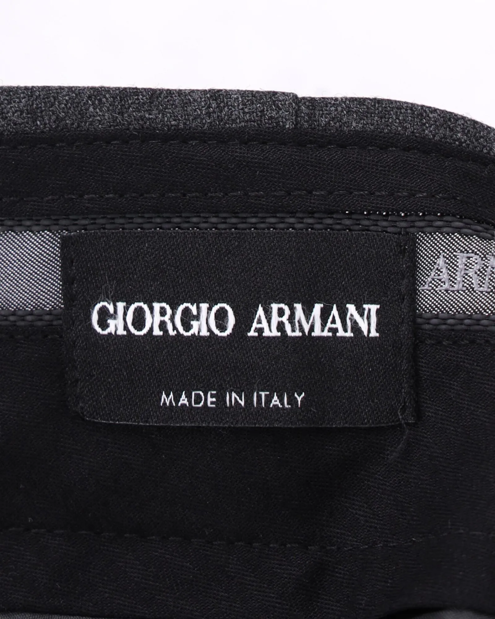 Refined Black Polyester Trousers by Giorgio Armani