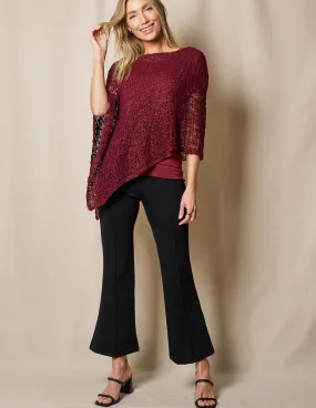 Refined Richness: Merlot Cascades with Bamboo Trousers