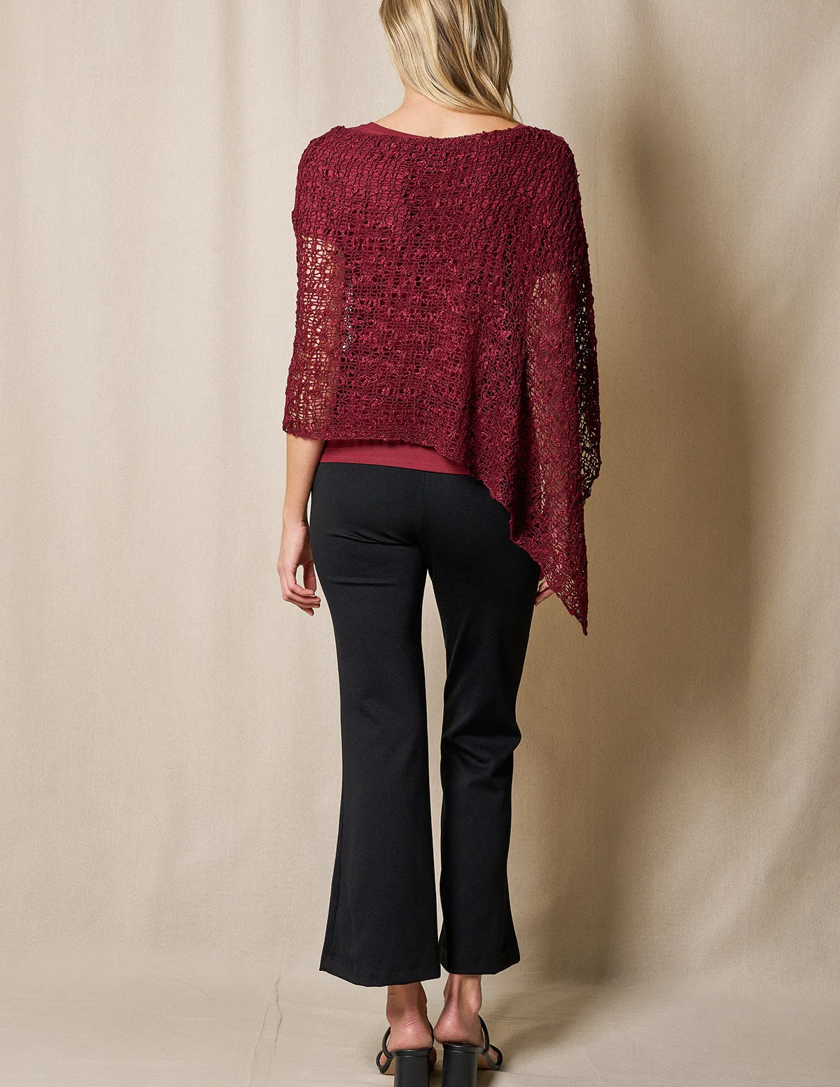 Refined Richness: Merlot Cascades with Bamboo Trousers