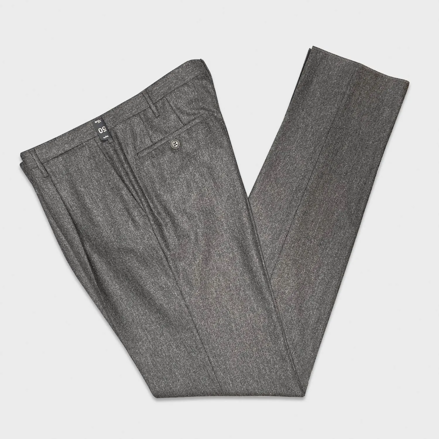 Rota Men's Flannel Wool Trousers Smoke Grey