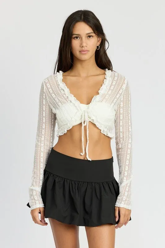 Ruffle Lace Cardigan