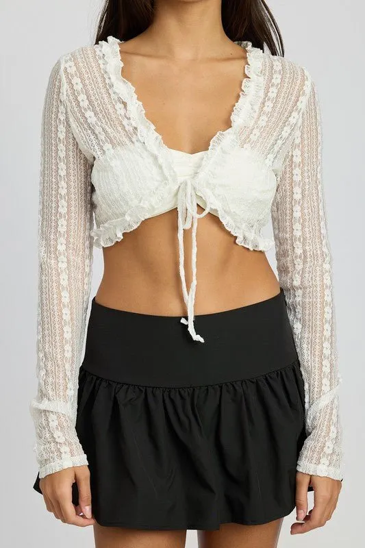 Ruffle Lace Cardigan