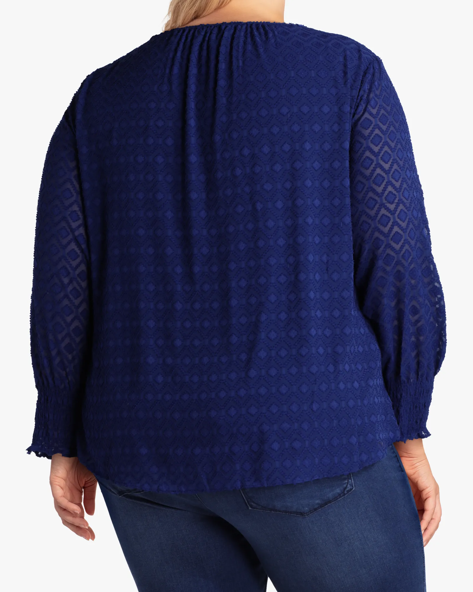 Sammy Textured Blouse | Royal Blue