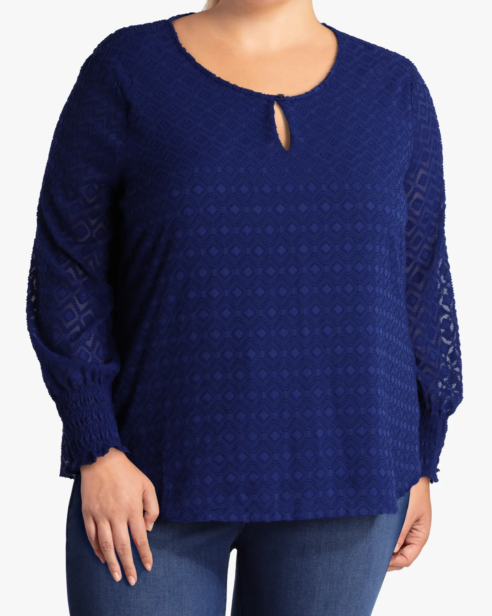 Sammy Textured Blouse | Royal Blue