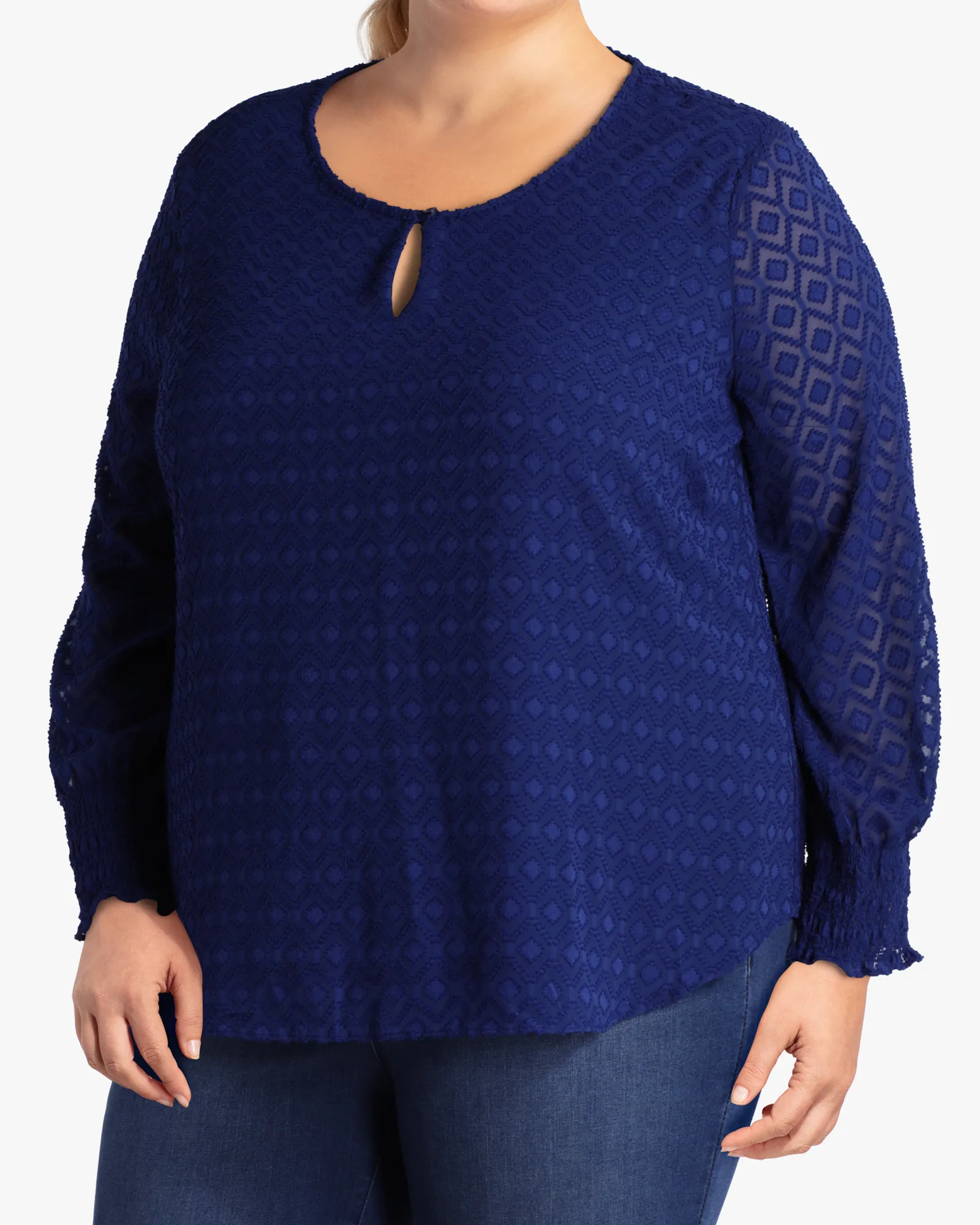 Sammy Textured Blouse | Royal Blue