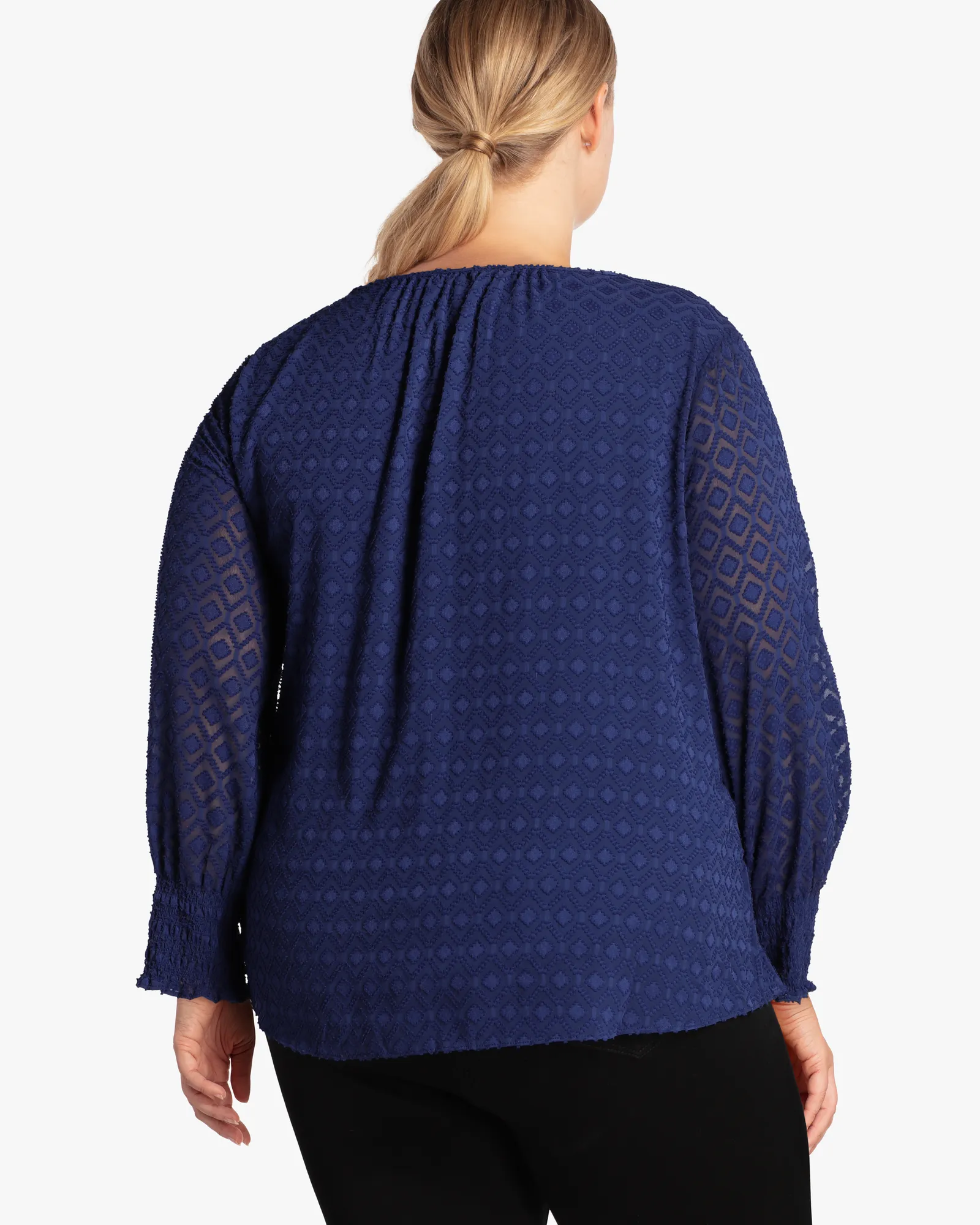 Sammy Textured Blouse | Royal Blue