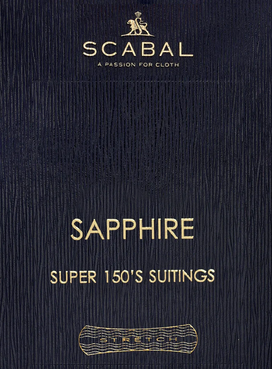 Scabal Sapphire Herringbone Gray Wool Pants