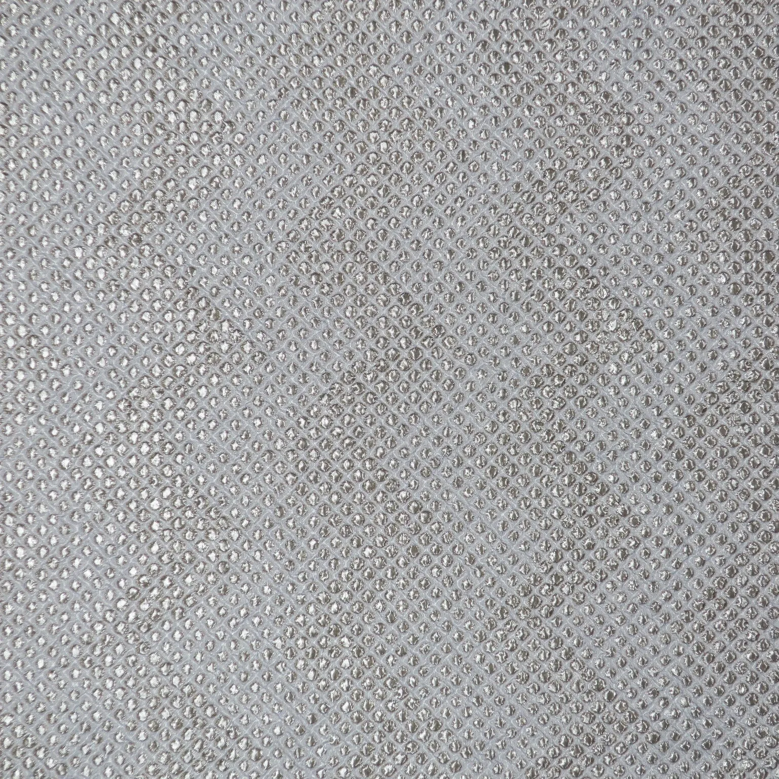 Silver Lattice Diamond Textured Brocade Fabric