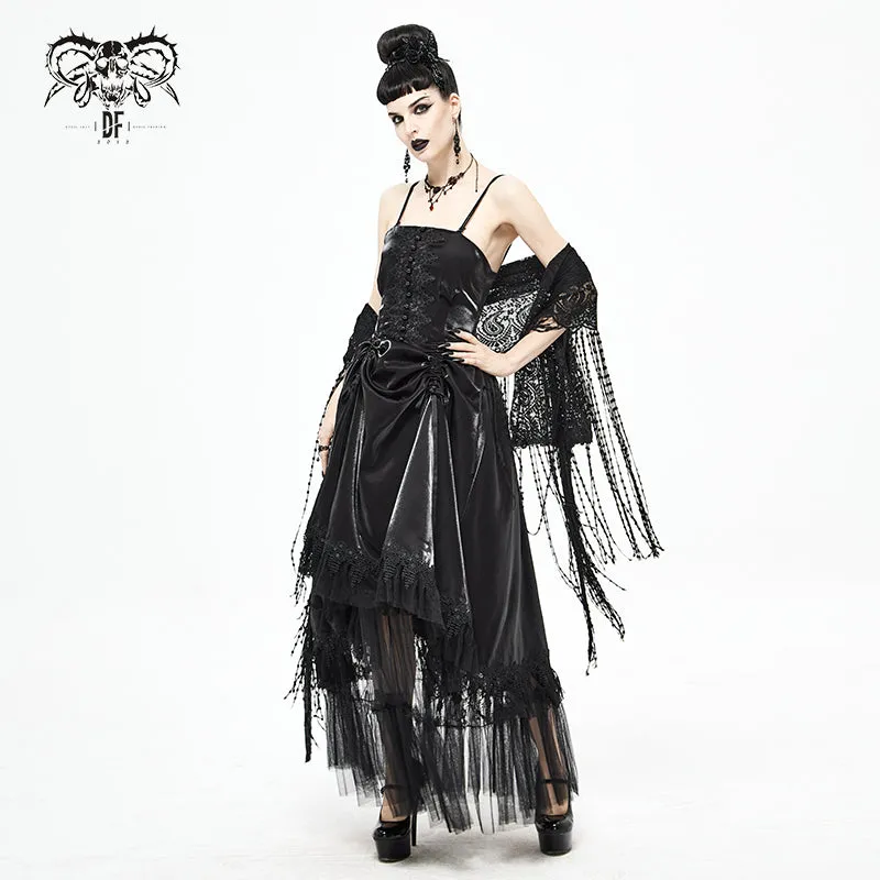 SKT11301 Gothic tube top layered gowns