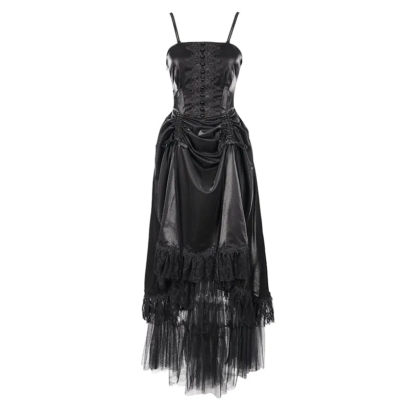 SKT11301 Gothic tube top layered gowns