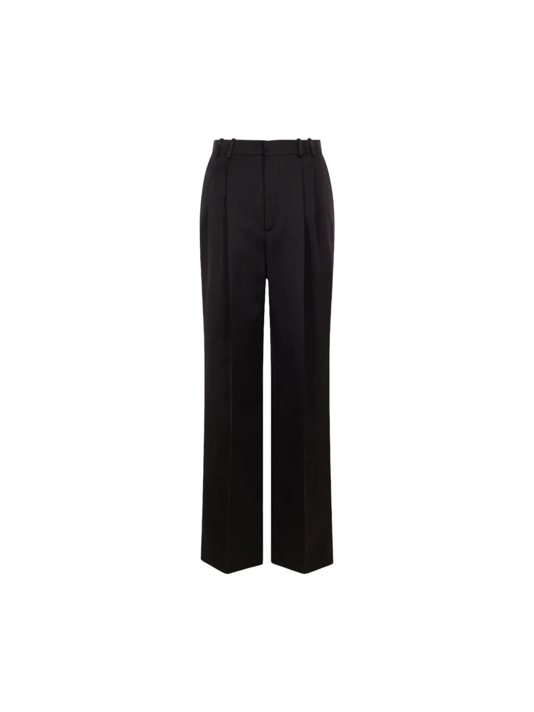 Straight-Leg Trousers in Silk