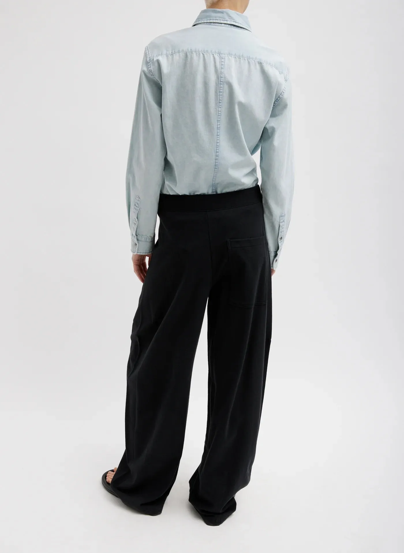 Sweatshirting Winslow Pant in Black by Tibi