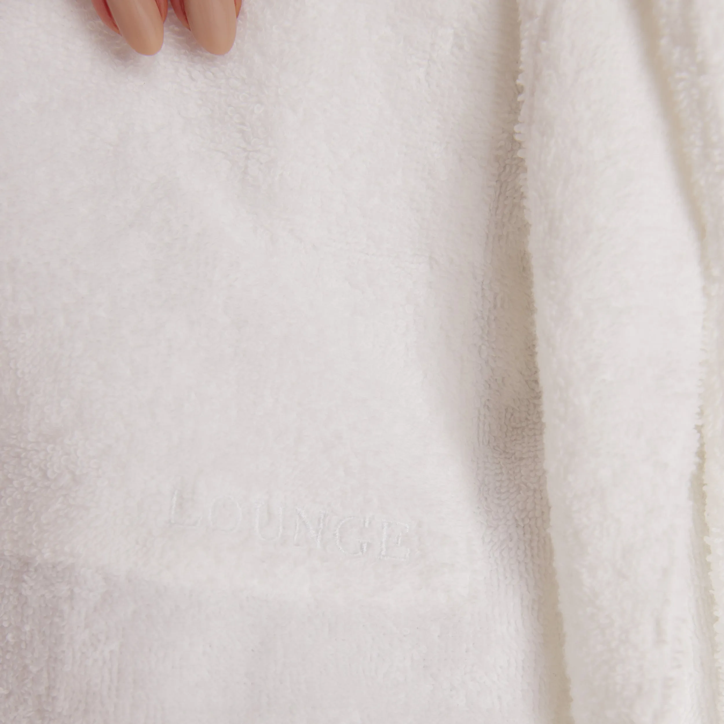 Towelling Dressing Gown - White